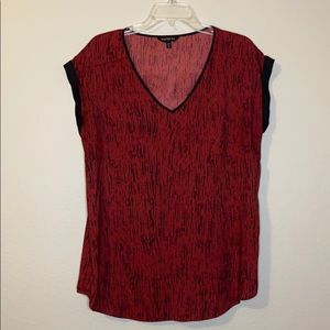 Express Red and Black Blouse